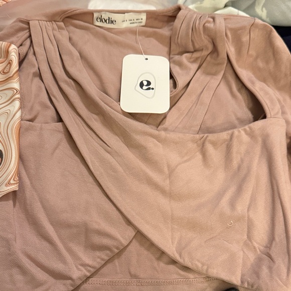 Elodie Tops - Elodie Blush Crossover Blouse
